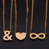 Pulsera símbolo de oro | Alphabetum | Alto 8 mm