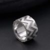Anell de plata | Ziga-Zaga | 12 mm ample