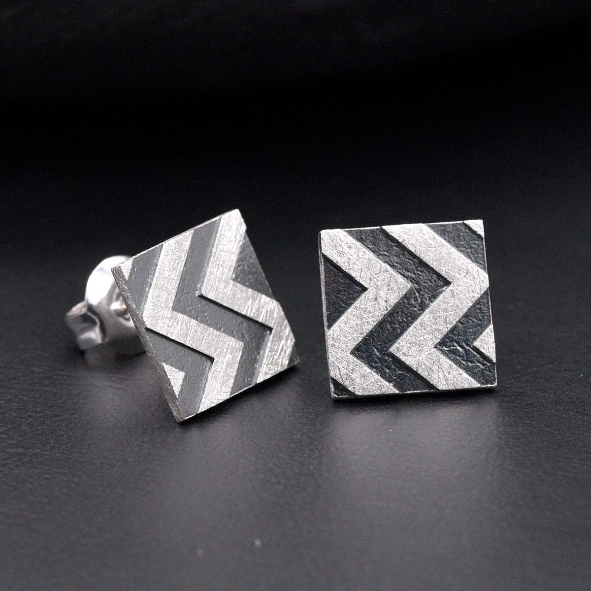 Pendientes de plata | Ziga-Zaga | 12 mm ancho