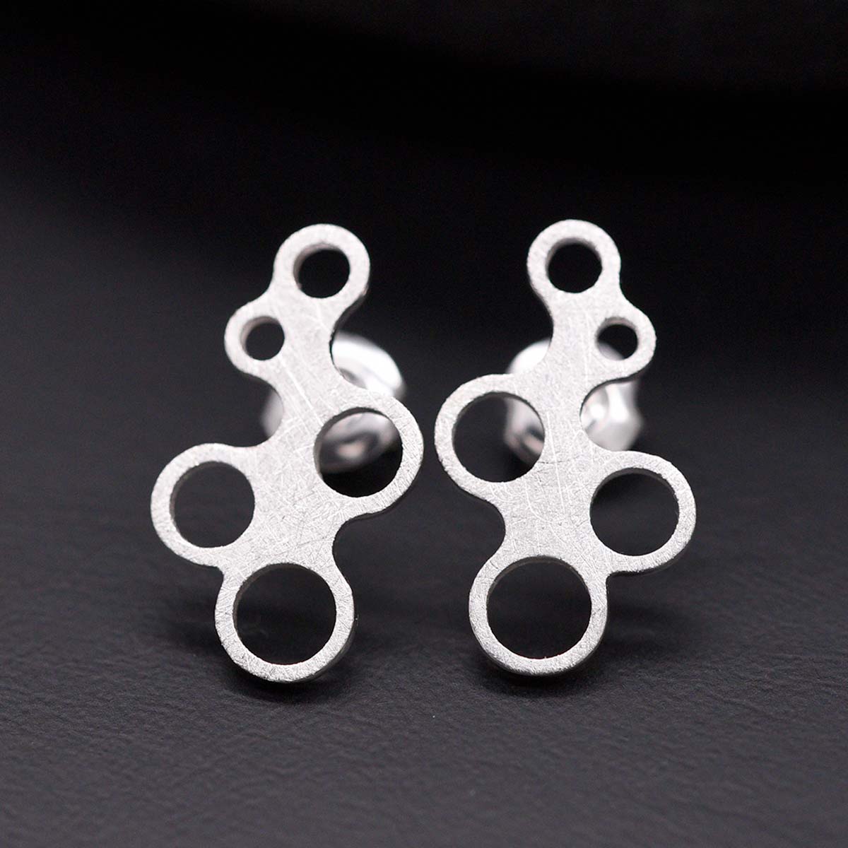 Pendientes plata | Cercles Tangents | 24 mm de longitud