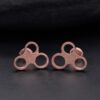 Pendientes oro | Cercles Tangents | 14 mm de longitud