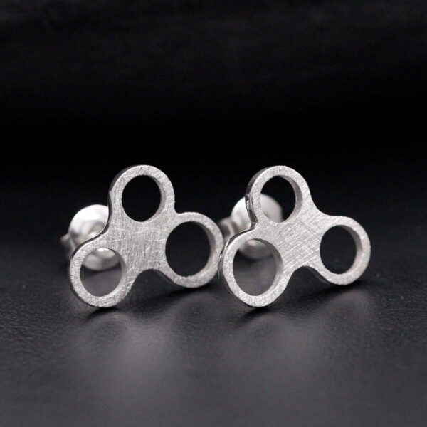 Pendientes plata | Cercles Tangents | 14 mm de longitud