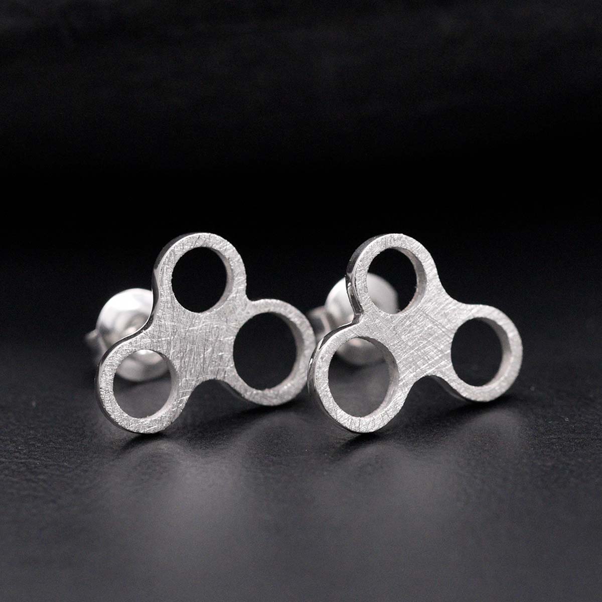 Arracades plata | Cercles Tangents | 14 mm de longitud